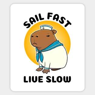 Sail fast live slow Capybara Sailor Sticker